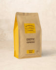 Bag of Exotic Espresso coffee with dark-chocolate aroma and rich crema