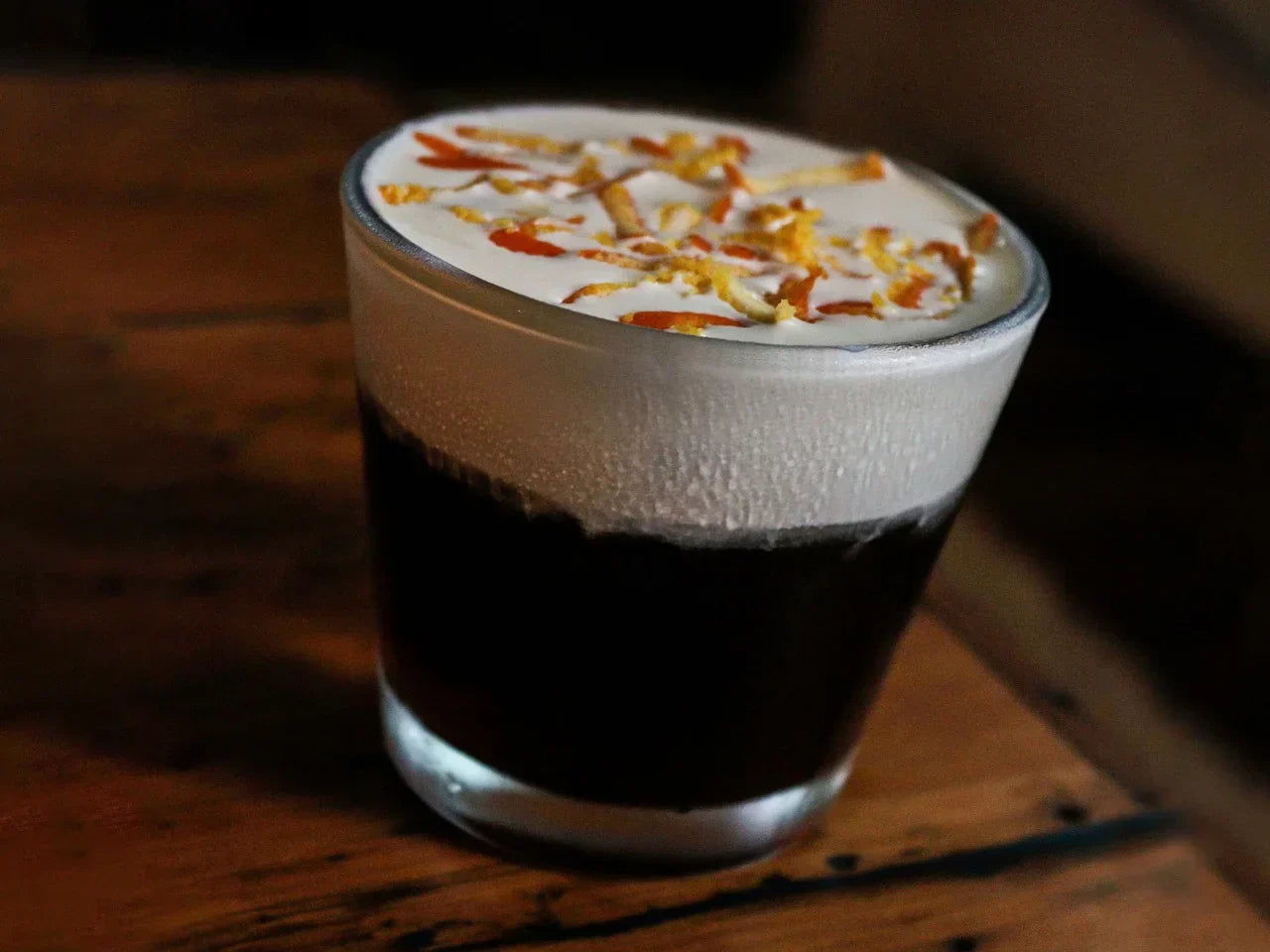 Glass of Mont Blanc Iced Coffee