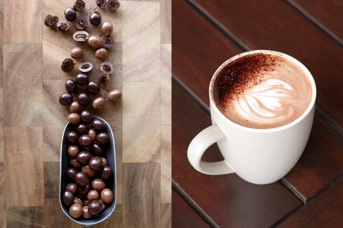 DRINKING CHOCOLATE & CHOCOLATE COATED COFFEE BEANS