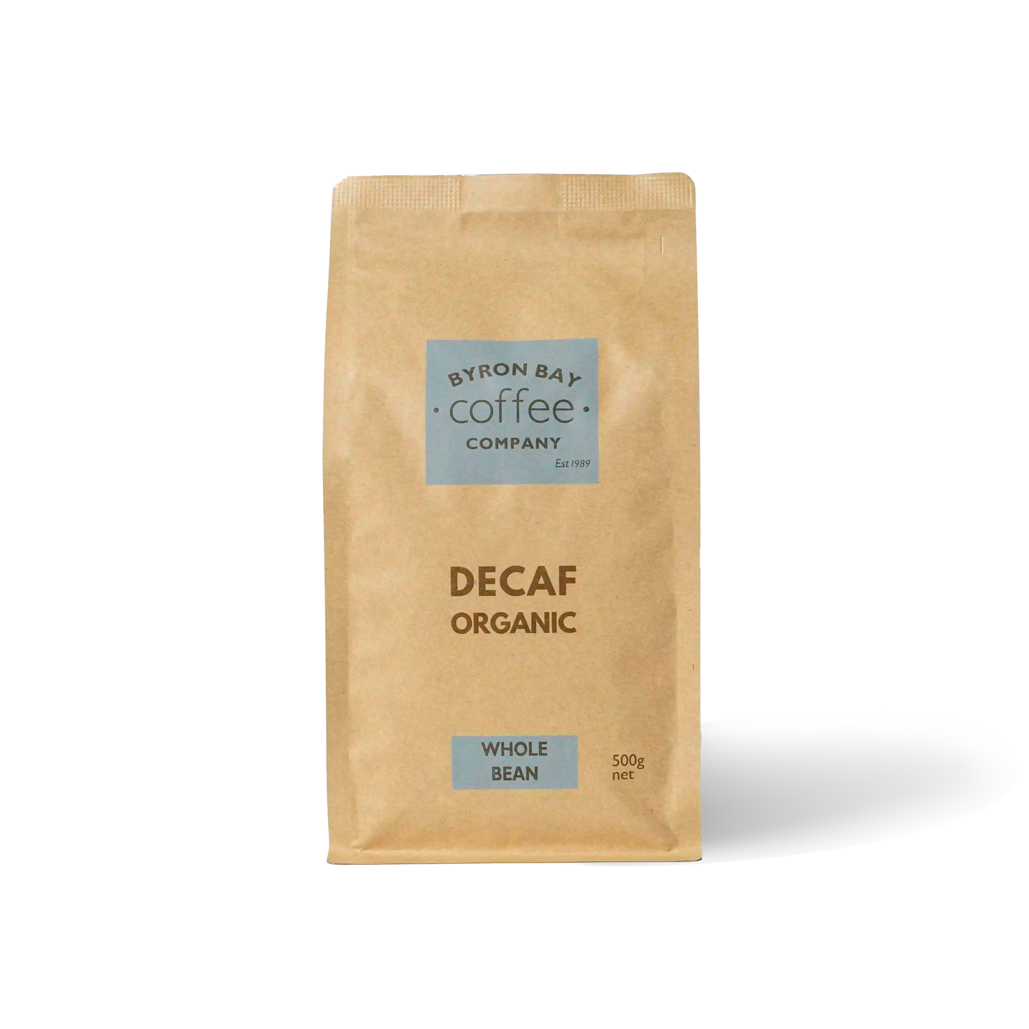 Organic Decaf coffee beans from Byron Bay Coffee Company - mycotoxin free and Mountain Water processed.