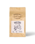 A 500g bag of Byron Bay Coffee Company 'Dad Fuel' Father's Day coffee on a clean white background.