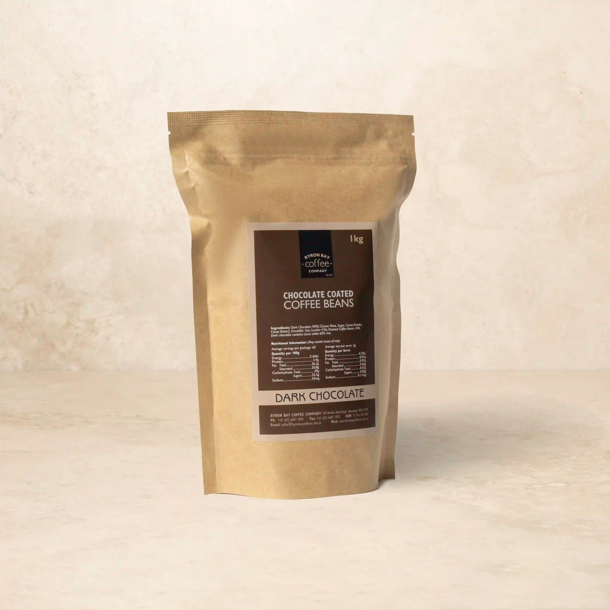 Gourmet coffee snack - roasted coffee beans wrapped in dark chocolate