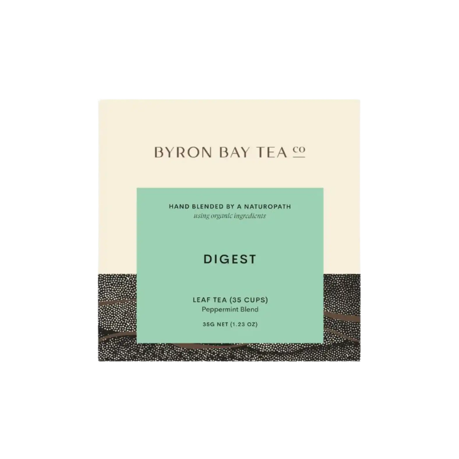 Retail box of Byron Bay Tea Co. Digest Leaf tea
