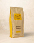 Bag of Exotic Espresso coffee with dark-chocolate aroma and rich crema