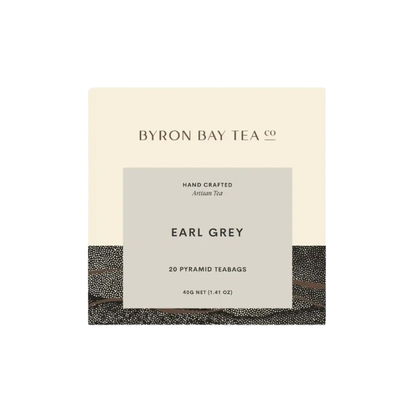 Retail box of Byron Bay Tea Company Earl Grey teabags