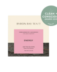 Retail box of Byron Bay Tea Co. Energy Leaf tea