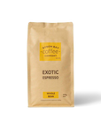 Bag of Exotic Espresso coffee with dark-chocolate aroma and rich crema