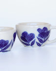 Hand made and hand painted espresso cups