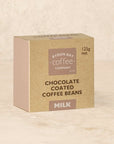 Sweet coffee snack - roasted coffee beans covered in creamy milk chocolate