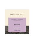 Retail box of Byron Bay Tea Co. Nursing pyramid teabags