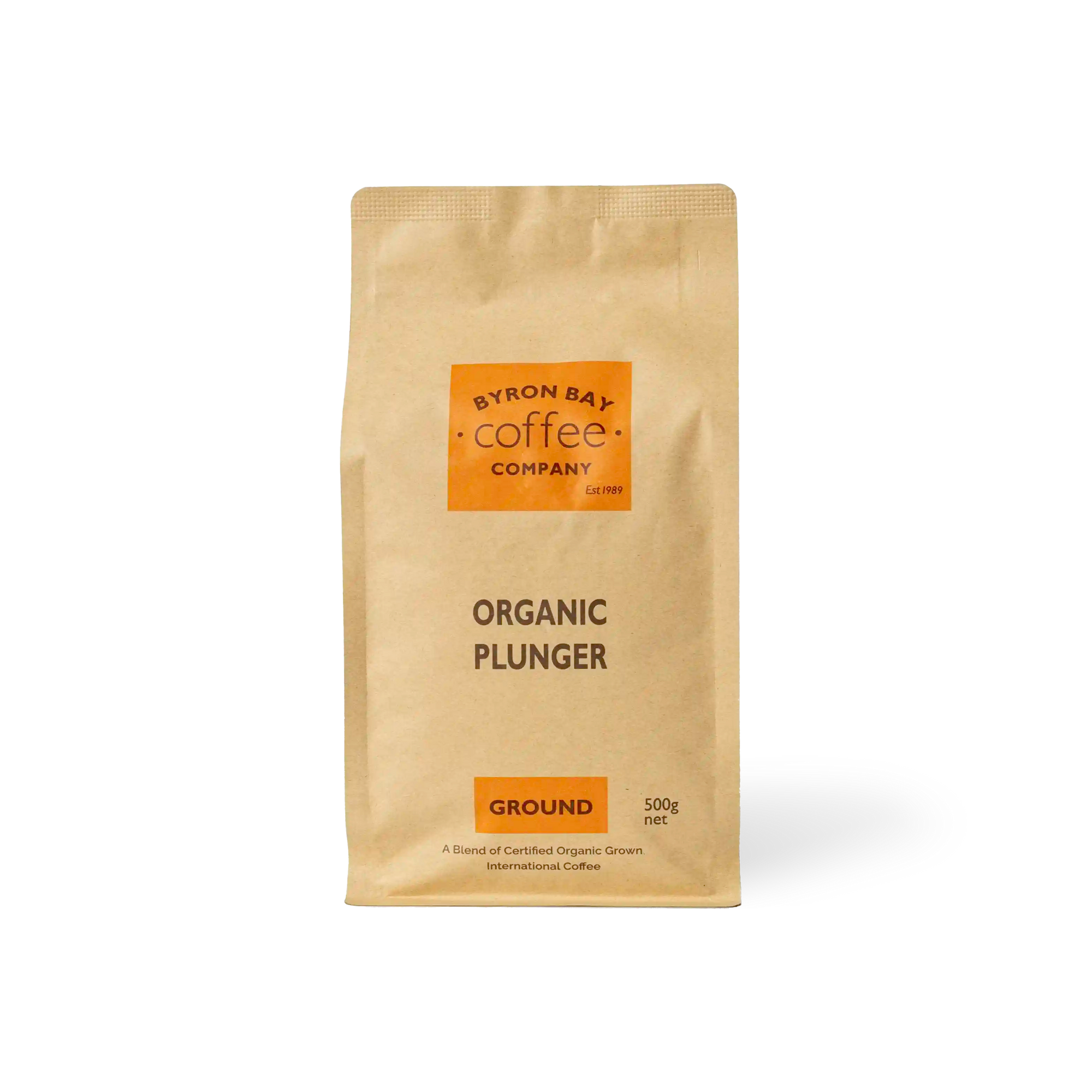 Organic Plunger coffee from Byron Bay Coffee Company - mycotoxin tested and certified organic