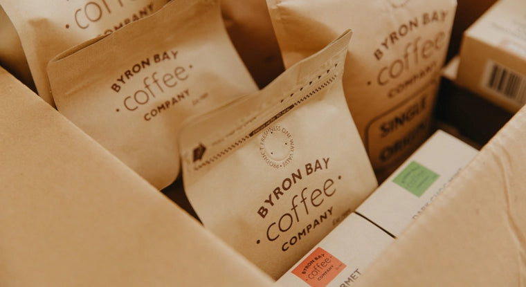 Byron Bay Coffee Company coffee packed in box